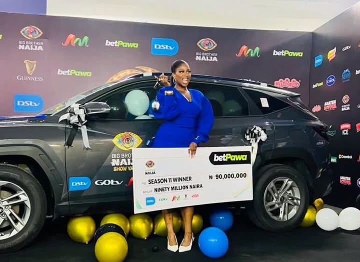 BBNaija season 11 winner, Temi Nkem receives N90m, new SUV [VIDEO]